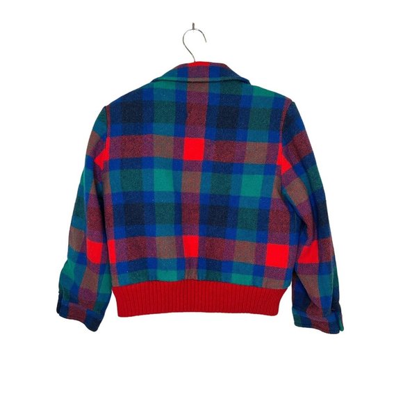 Pendleton Wool Jacket Kids Colorful Checkered Size Medium ? Thinsulate 80s 90s - Picture 7 of 16